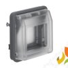 BERKER W.1 Adpater z przezroczystą pokrywą do modułów systo IP55 szary 18213500 HAGER