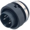 Panel plug, 5 pole, solder cup, bayonet locking, straight, 99 0615 00 05
