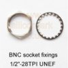 BNC socket fixings kit 1/2" 28TPI UNEF (10 pack)