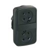 Łeb przycisku, Ø 22 mm, IP67, IP69K, IP66, kolor: Czarny Chwilowy, Schneider Electric, Harmony 22 mm