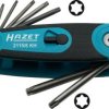 Hazet TORX wewnętrzny Zestaw kluczy trzpieniowych T 9, T 10, T 15, T 20, T 25, T 27, T 30, T 40 8 szt.