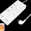 SH0105 Switchable WLAN power strip, 6-fold, 4x USB