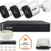 Zestaw monitoringu IP BCS Basic 3x Kamera BCS-B-TIP15FR3(2.0) Rejestrator z dyskiem 1TB