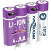 Ansmann 1312-0036 AA Li-Ion Rechargeable Battery 2000mAh 4 Pack With USB-C Cable