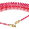 Przewód pneumatyczny spiralny 4m Czerwony, PUR, R 1/4 RS PRO