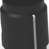 Rotary knob, 6.35 mm, aluminum, black, Ø 12.7 mm, H 15.9 mm, 4-1437622-7