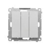 SIMON 55 Wyłącznik potrójny z podświetleniem LED szybkozłącza aluminium mat TW31L.01/143 KONTAKT SIMON