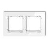 DECO Ramka 2 podwójna uniwersalna - szkło (ramka: biała: spód: biały) biały 0-0-DRG-2 KARLIK