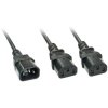 Lindy 30039 2m IEC Splitter Cable IEC C14 to 2 x IEC C13