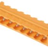 Pin header, 8 pole, pitch 5.08 mm, angled, orange, 1147450000
