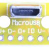Pionowy adapter Micro USB 2.0 Raster 2.54mm PCB