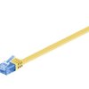 Kabel płaski Patchcord CAT 6a U/UTP RJ45/RJ45 1m żółty