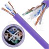 Kabel sieciowy U/UTP kat.6 skrętka 4x2x0,57mm wewnętrzny B2ca bezhalogenowy LSOH fioletowy Alantec