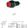PRZEŁĄCZNIK PRZYCISK OKRĄGŁY ON-OF 12V CZERWONY MKX