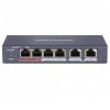 Switch PoE 4xPoE + 2 x UpLink HIKVISION do monitoringu, kamer
