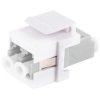 FO connector, LC duplex socket to LC duplex socket, OM1/OM2, multimode, ceramic, beige, BYB-4-98F2124
