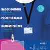 4825 Name badge, 60 x 90 mm, lanyard, with badge inserts, 10 pieces