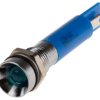 Lampka kontrolna do montażu panelowego 220V ac, niebieska 8mm LED Chrom RS PRO