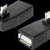 65473 USB micro-B plug > USB-A socket, OTG, 270° angled