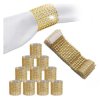 Taśma Z Cyrkoniami Rzepowa 10 szt 13x3,5cm Plastikowa Złota Dekoracyjna