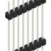 Pin header, 8 pole, pitch 2.54 mm, straight, black, 10056850
