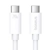 Kabel USB-C Wtyk-Wtyk Baseus 1m CB000068 PD 240W 8K 60Hz Biały