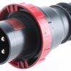 Złącze przemysłowe - zasilające 63A Wtyczka 415 V 3P + N + E Męski Scame Czerwony Montaż na kablu IP66