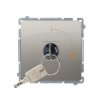 SIMON BASIC Wyłącznik pojedynczy z kluczem 2 pozycyjny „0-I” styk N/O możliwość wyjęcia klucza w każdej pozycji satynowy BMW1K.0