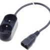 Przedłużacz Do Ups 2-Gniazda Z/U 10A /H05vv-F 3X1 0,3M/ Z Wtykiem Iec C14...
