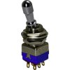 Toggle switch, metal, 2 pole, latching, On-On, 4 A/30 VDC, gold-plated, 12146AD2K-2V