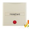 B.Kwadrat/S.1 Nasadka z nadrukiem i czerwoną soczewką do wyłącznika hotelowego na kartę krem połysk 16408982 HAGER