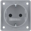 Integro Flow Gniazdo schuko z podwyższona ochroną styków szary mat 947792506 HAGER