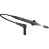 Measuring lead with (4 mm plug, spring-loaded, angled) to (test probe, straight), 1.5 m, black, PVC, 1.0 mm², CAT II, 66.9008-15