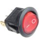 Przełącznik kołyskowy SMRS101 podświetlenie czerwone 12V d20mm