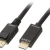 LINDY DisplayPort / HDMI adapter Złącze DisplayPort, Wtyczka HDMI-A 2.00 m czarny 36922 Kabel DisplayPort