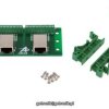 Płytka uniwersalna z gniazdami RJ45 na szynę DIN