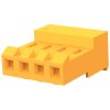 Socket header, 4 pole, pitch 3.96 mm, straight, orange, 3-640426-4