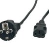 Przewód Zasilający Cee7 Iec C13 - Posac-C13eu15 Czarny 1,5M