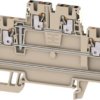 Multi level terminal block, push-in connection, 0.14-1.5 mm², 6 pole, 15 A, 6 kV, dark beige, 2856220000