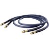 Oehlbach 13112 XXL Series 1 RCA Audio Cable 2x RCA to 2x RCA 1.00m Blue Gold