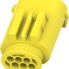 Plug, unequipped, 6 pole, straight, 2 rows, yellow, 7-967587-3