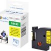 G&G Taśma do nadruku winyl Kolor taśmy: żółty Kolor nadruku: czarny 19 mm 5.5 m