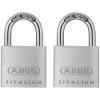 ABUS 56375 64TI/30mm TITALIUM™ Padlock Carded Twin Pack