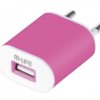 Ładowarka sieciowa USB 1A M-LIFE różowa