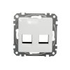SEDNA DESIGN & ELEMENTS Płytka czołowa 2xRJ45 do wkł.5e-6UTP AMP biała SDD111444C SCHNEIDER ELECTRIC