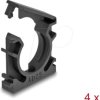 60486 Cable sleeve holder with locking clip 25 mm 4 pieces black