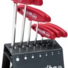 Pin wrench kit with cross handle, 2 mm, 2.5 mm, 3 mm, 4 mm, 5 mm, 6 mm, 8 mm, hexagon, 334VB