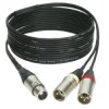 KLOTZ Kabel mikrofonowy przedłużacz STEREO XLR 5-pin (gniazdo) / 2x XLR 3-pin (wtyk) za złączach Neutrik 5m