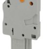 Plug, quick connection, 0.25-1.5 mm², 1 pole, 17.5 A, 6 kV, gray, 3051014