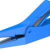 Alligator clip, blue, max. 9.5 mm, L 62 mm, socket 4 mm, 64.9209-23
